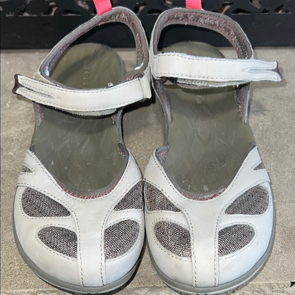 Merrill Slip On Close Toe Aluminum Gray Adjustable Strap